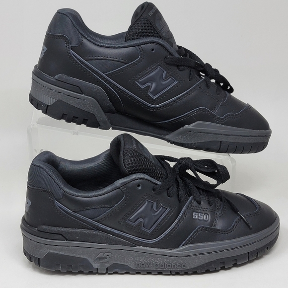 New Balance 550 Men\'s Size 7 US Low Triple Black GS GSB550BB Shoes Sneakers New main image 10
